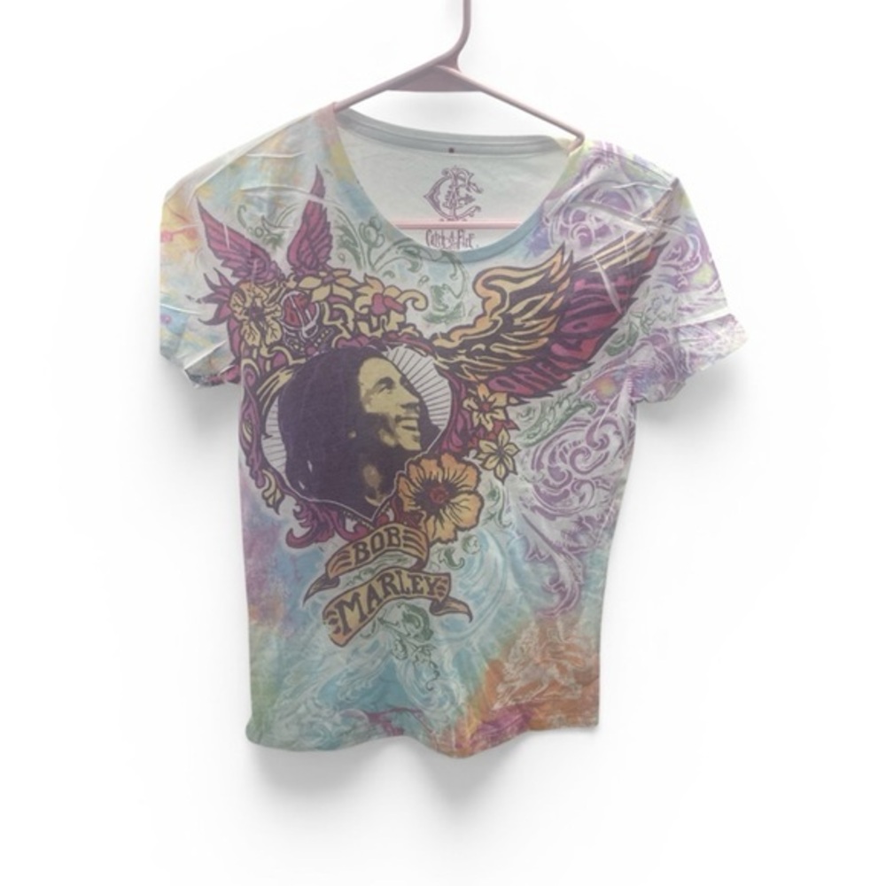 Bob Marley Graphic Tee in Multicolor Tie-Dye